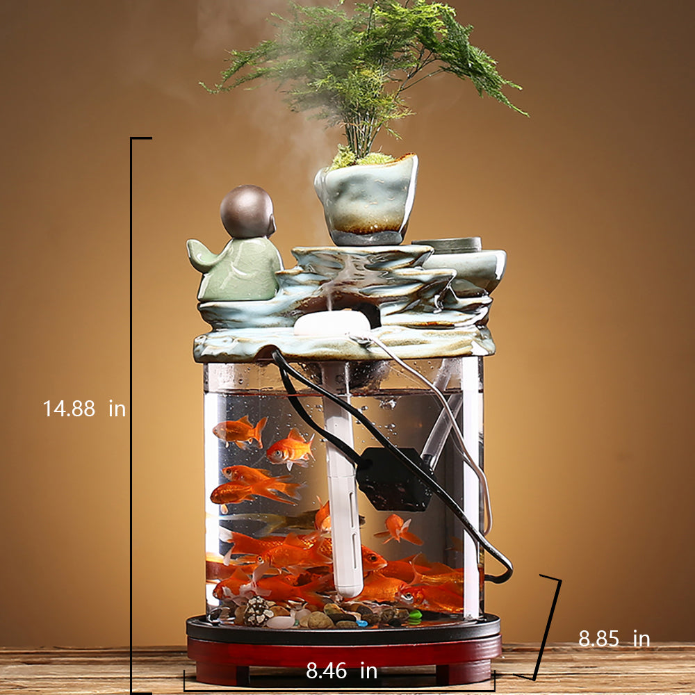 Ceramic Goldfish Tank Living Room Fountain Desktop Flowing Water