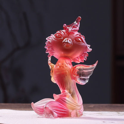 Coloured Glaze Dragon and Phoenix