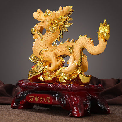 Resin Flying Auspicious Dragon