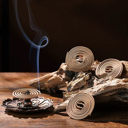 Natural Sandalwood And Cliff Cypress Spiral Incense Set