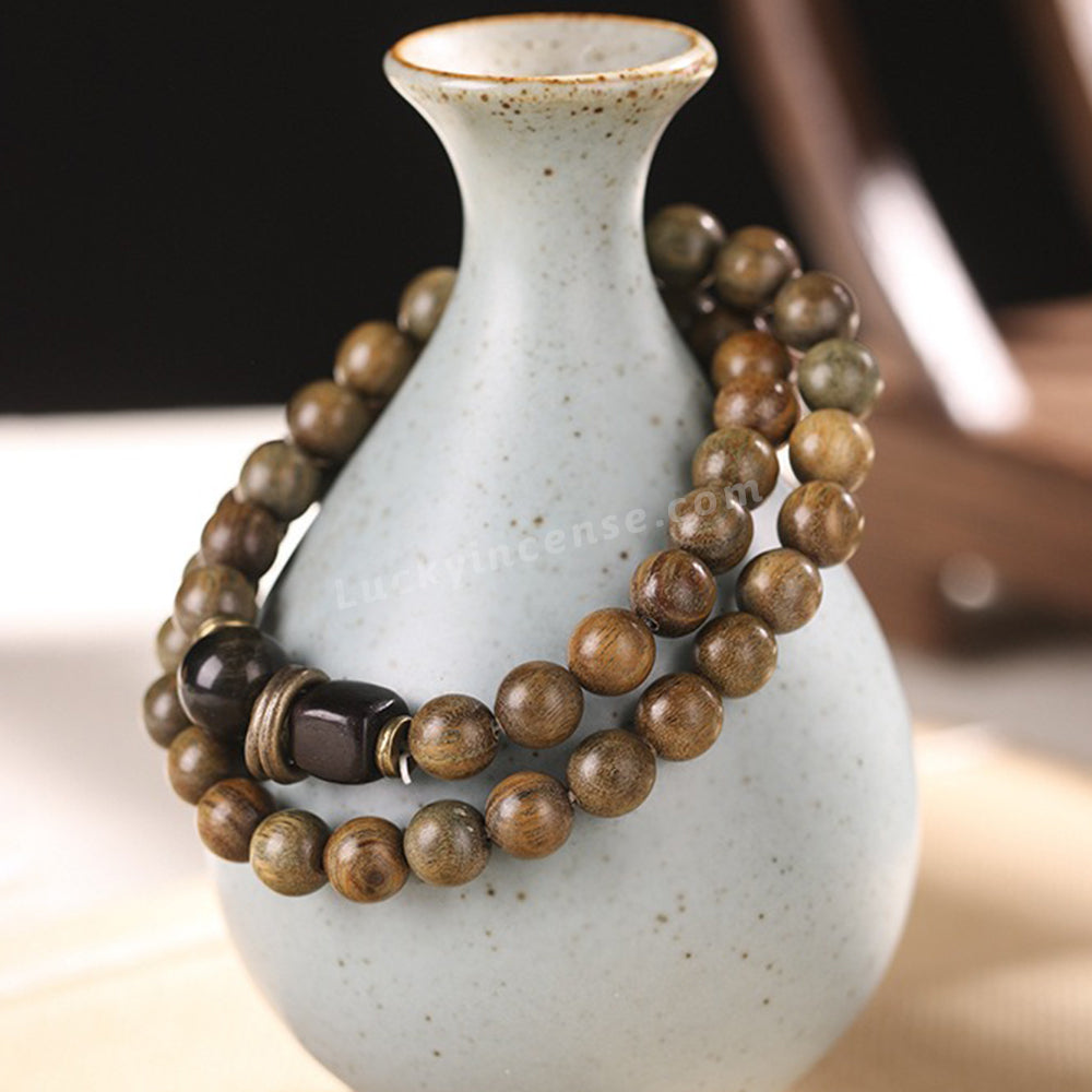 Handmade Green Sandalwood Beads Bracelet