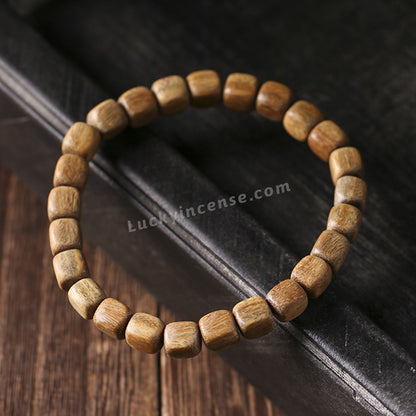 Natural Sandalwood Square Beads Prime Bracelet