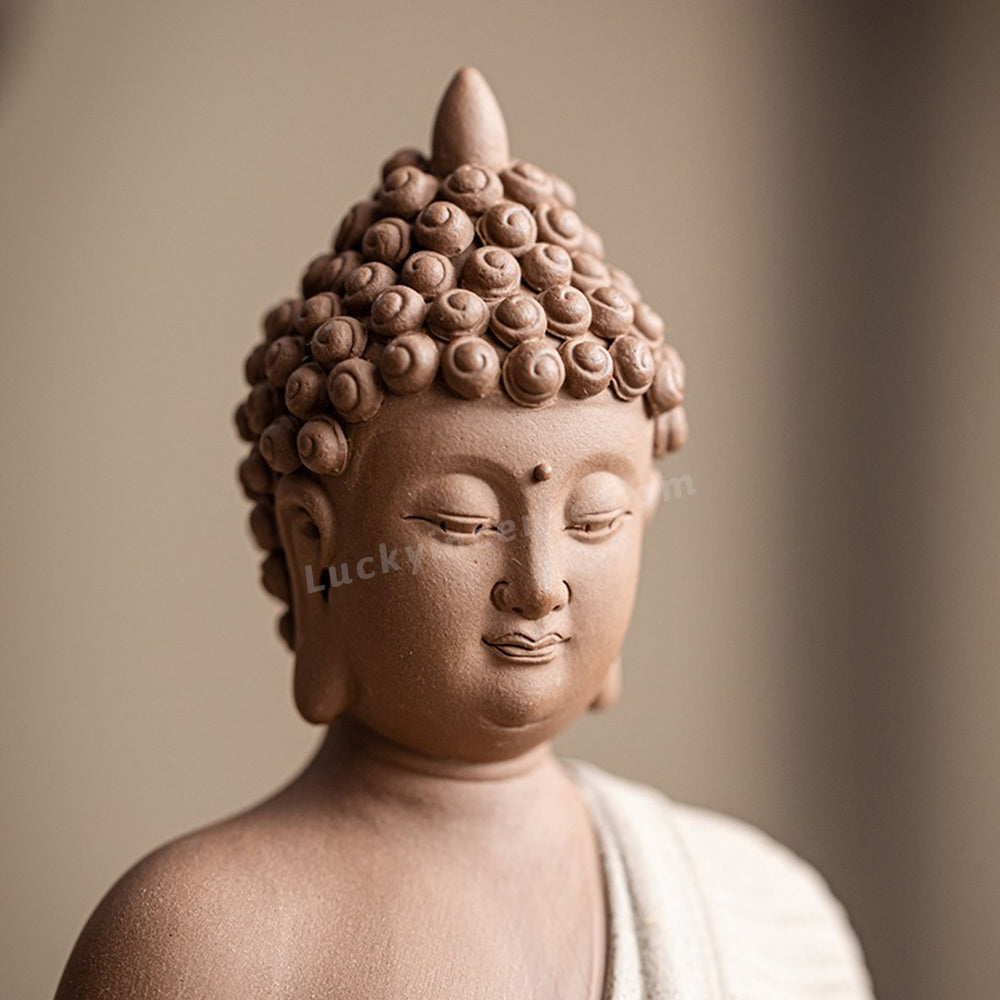 Neo-Chinese style Ceramic Sakyamuni Buddha Statue