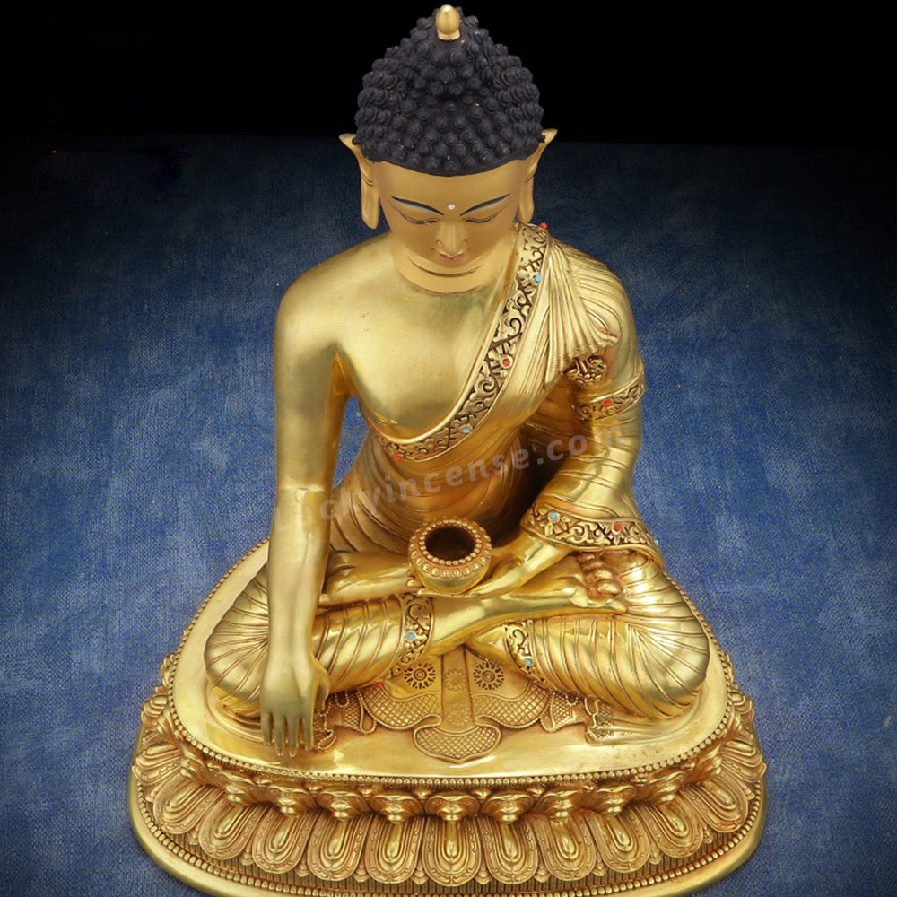 Pure Copper Shakyamuni Buddha Statue