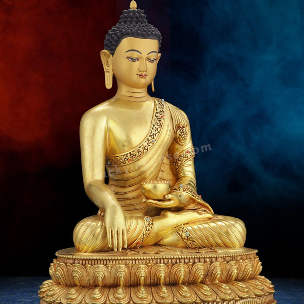 Pure Copper Shakyamuni Buddha Statue