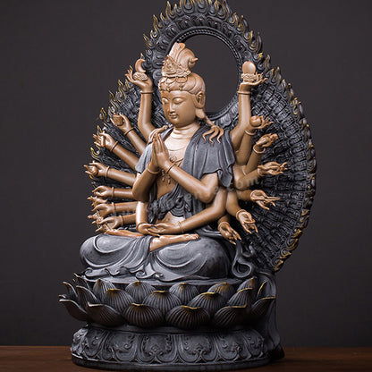 Ceramic Thousand Handed Guanyin Bodhisattva Statue