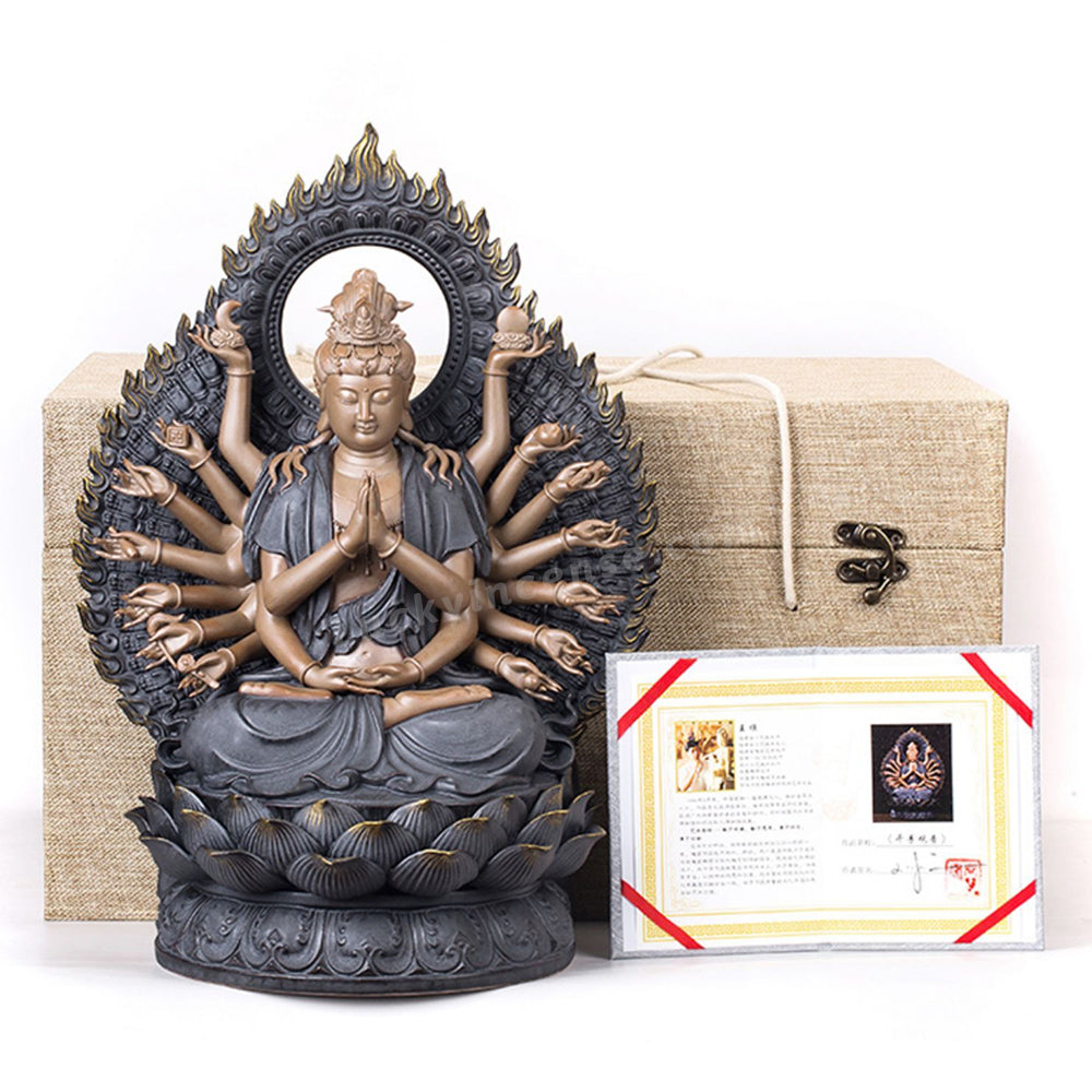 Ceramic Thousand Handed Guanyin Bodhisattva Statue
