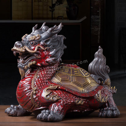 Ceramic Wealth Attracting Dragon Turtle