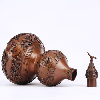 Red Copper Eight Trigrams Gourd