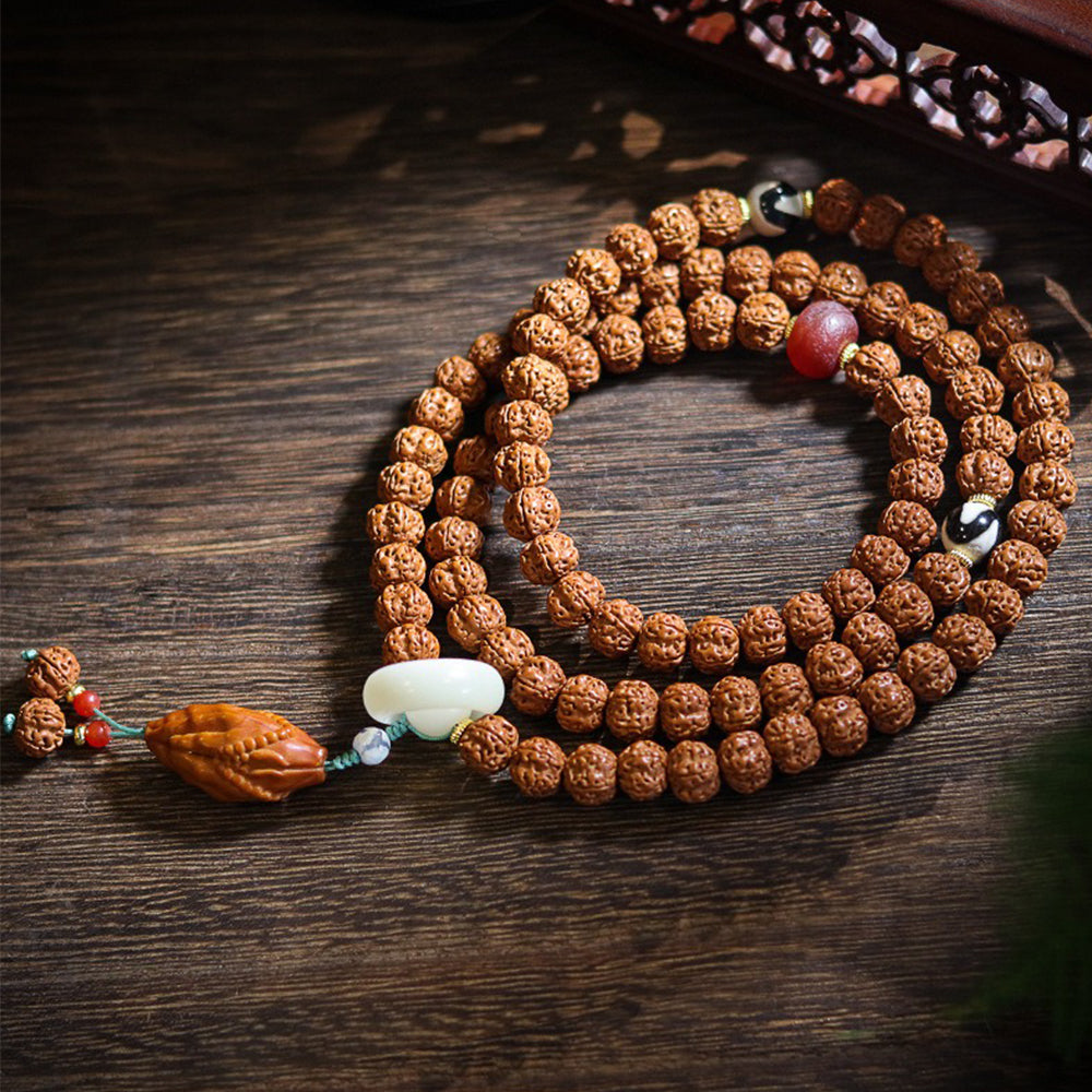 Nepal Rudraksha Seed Prayer Mala Beads