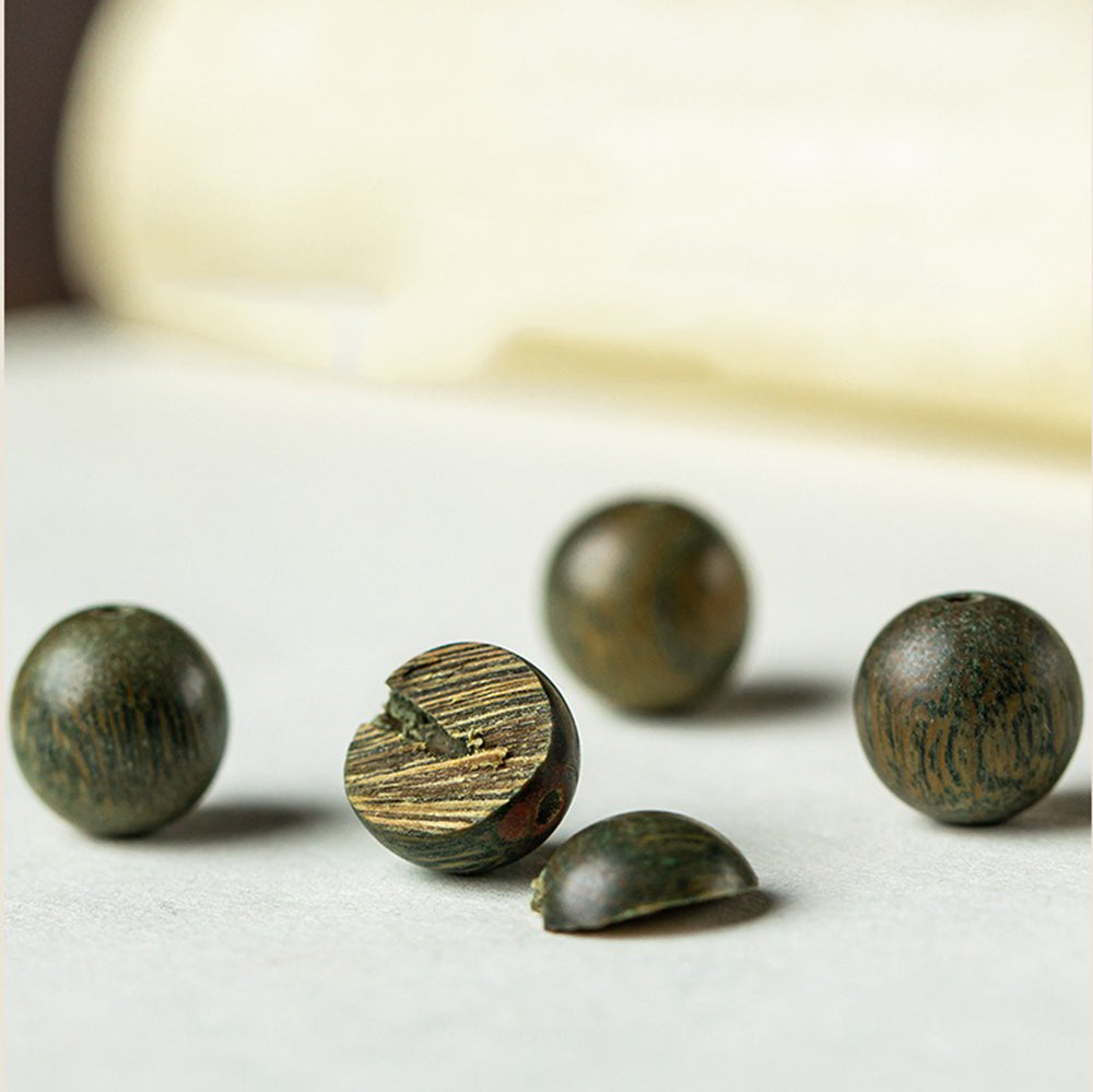 Handmade Green Sandalwood Mala Beads