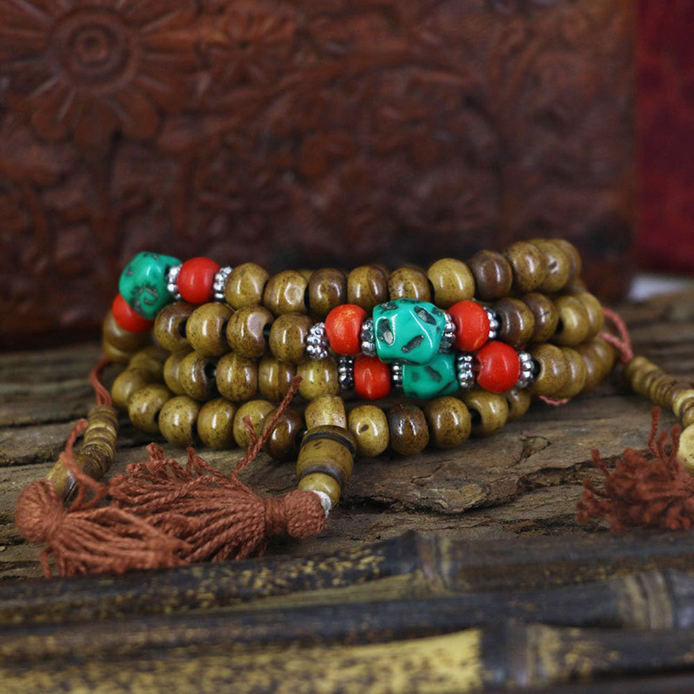Tibetan Yak Bone Mala Beads