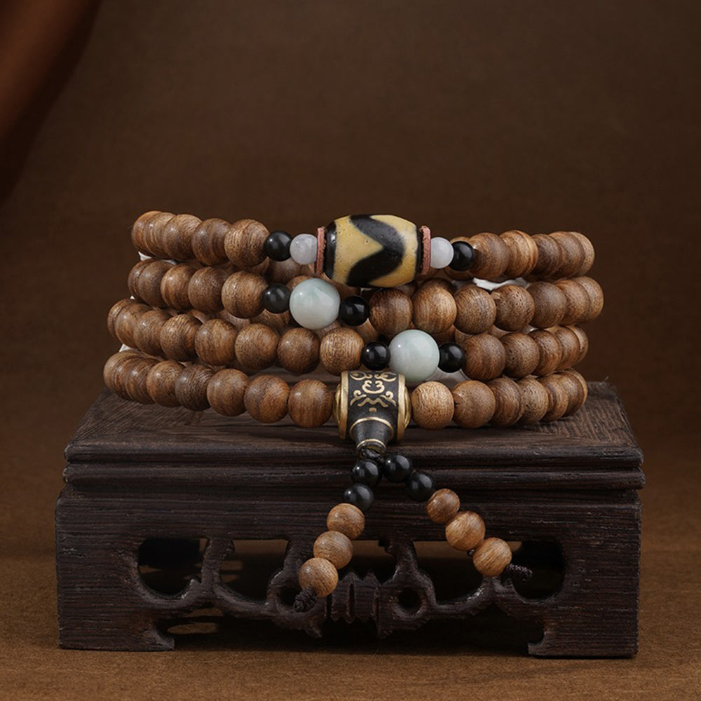 Obsidian Agarwood Beads Lucky Mala Beads