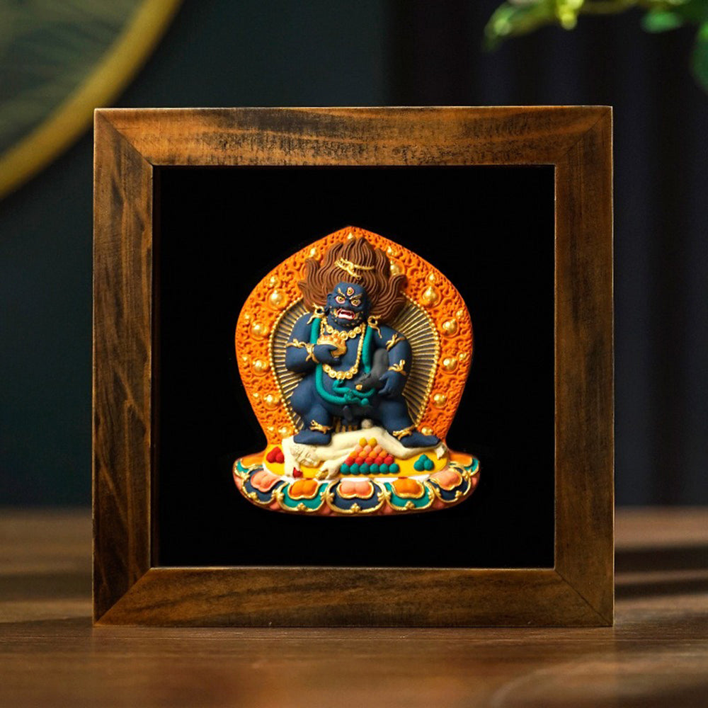 Painted Buddha Statue Ornament Tsha Tsha Thangka