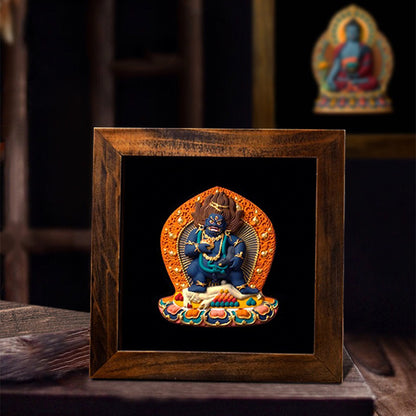 Painted Buddha Statue Ornament Tsha Tsha Thangka