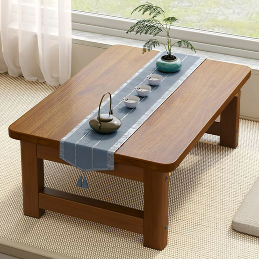 Foldable Solid Wood Meditation Table Set