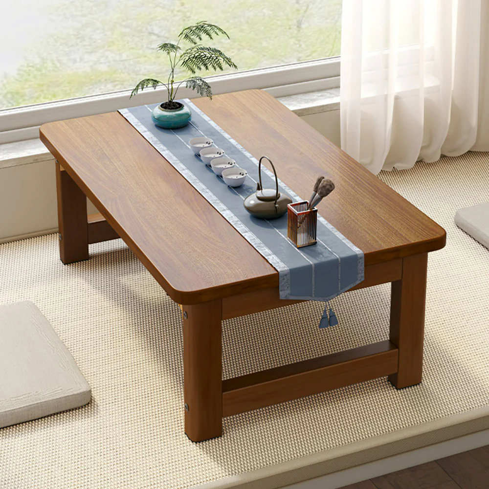 Foldable Solid Wood Meditation Table Set