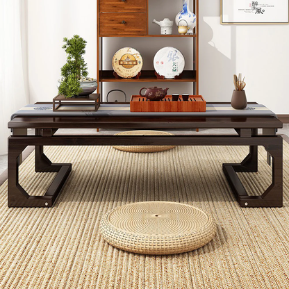 Neo-Chinese style Bamboo Meditation Table Set