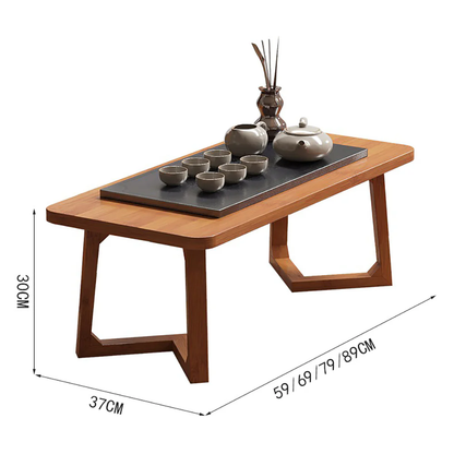 Bamboo Double Chairs Meditation Table Set