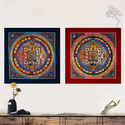 Tibetan Hand-painted Mandala Hanging Thangka