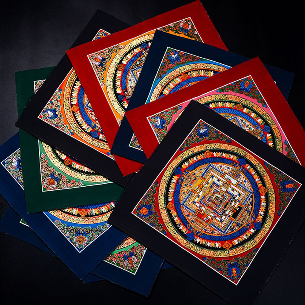 Tibetan Hand-painted Mandala Hanging Thangka