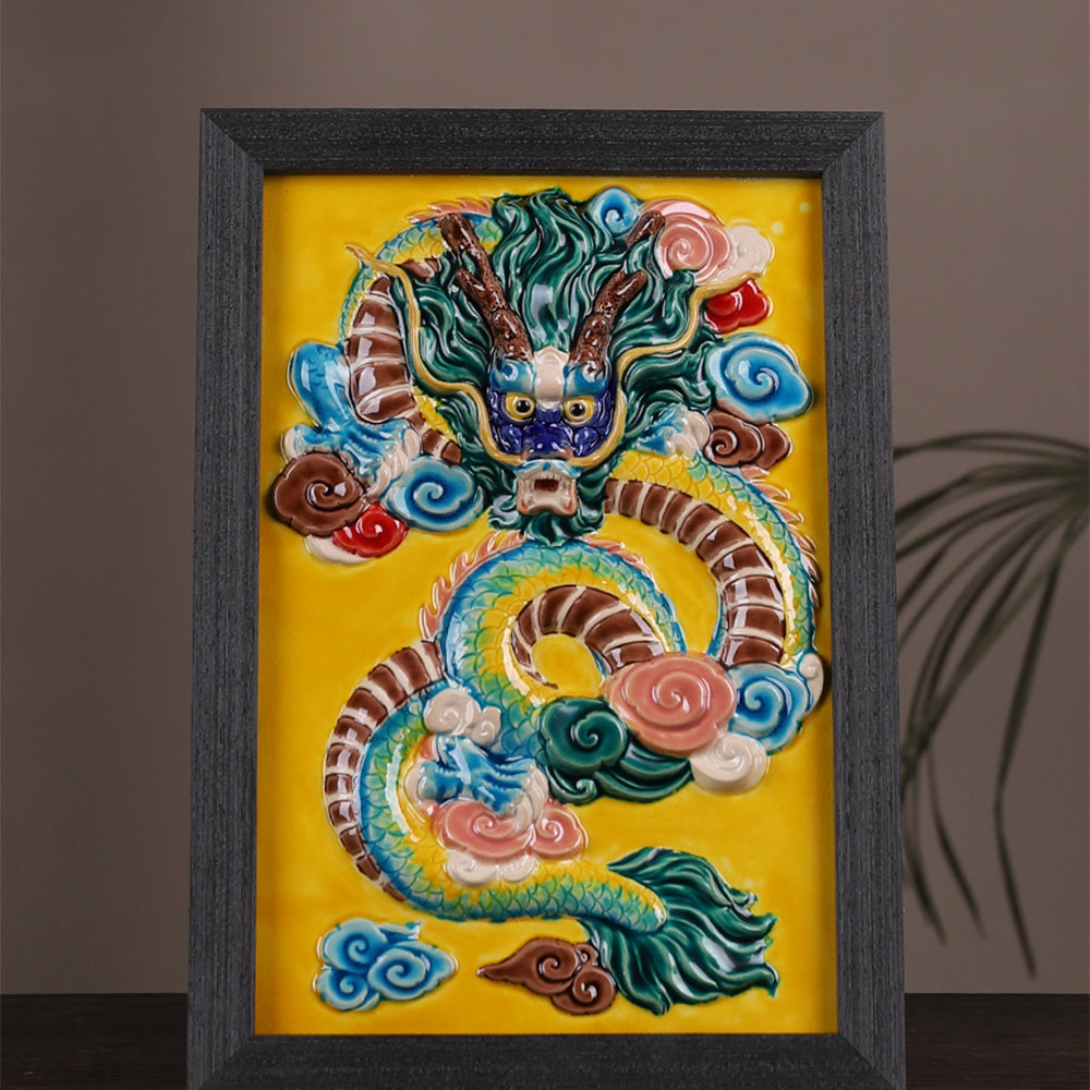 Neo-Chinese Style Ceramic Painting Dragon