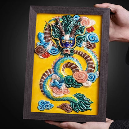 Neo-Chinese Style Ceramic Painting Dragon