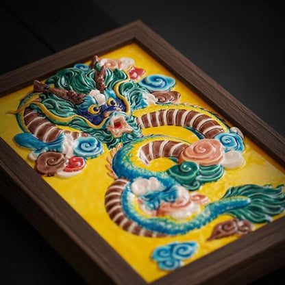 Neo-Chinese Style Ceramic Painting Dragon