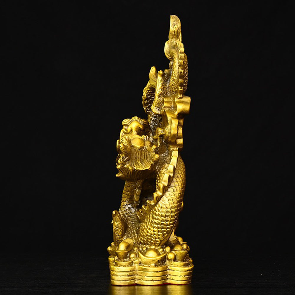 Brass Gold Coins Yuanbao Dancing Dragon