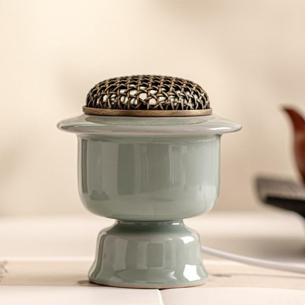 Green Porcelain Electric Incense Burner