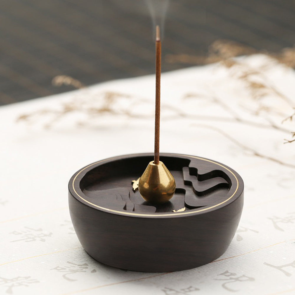 Terraced Landscape Wooden Incense Holder