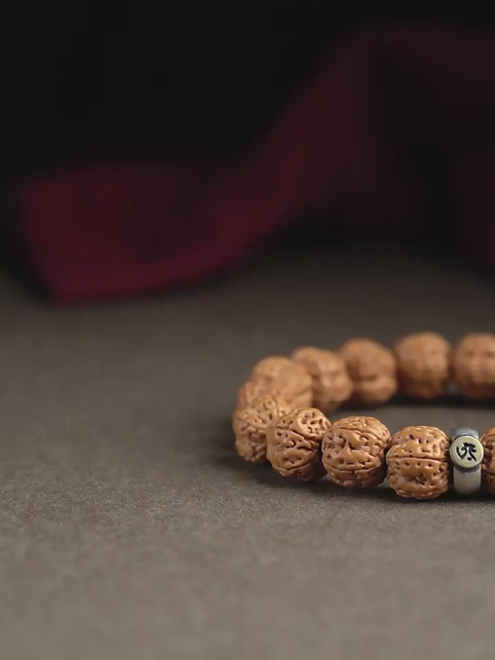 Natural Rudraksha Seeds Meditation Bracelet