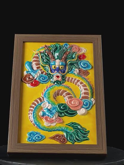 Neo-Chinese Style Ceramic Painting Dragon