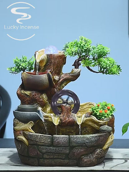 Feng Shui Wheel With Water Mist Fountain