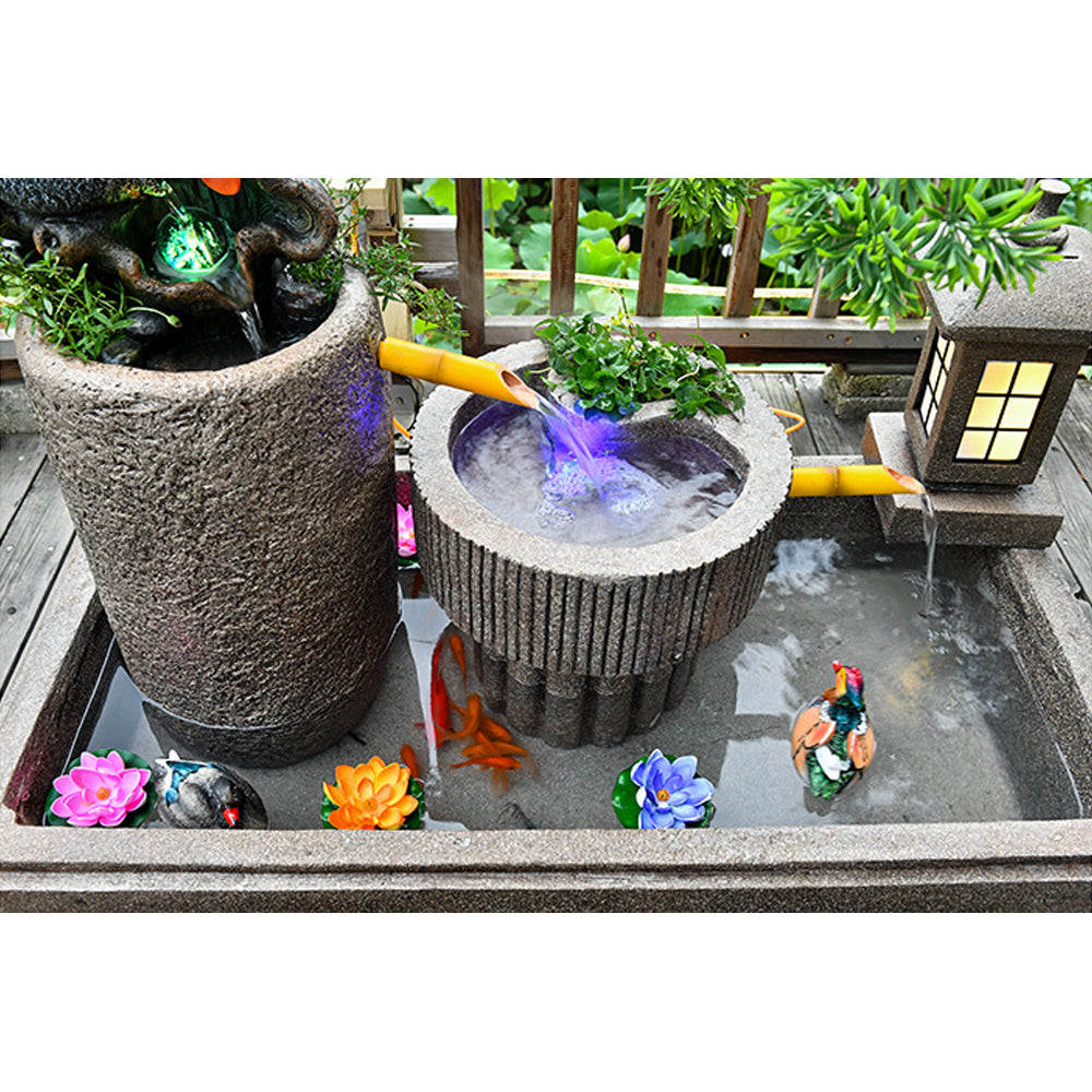 Japanese Style Water Fountain Waterfall Landscape Decoration