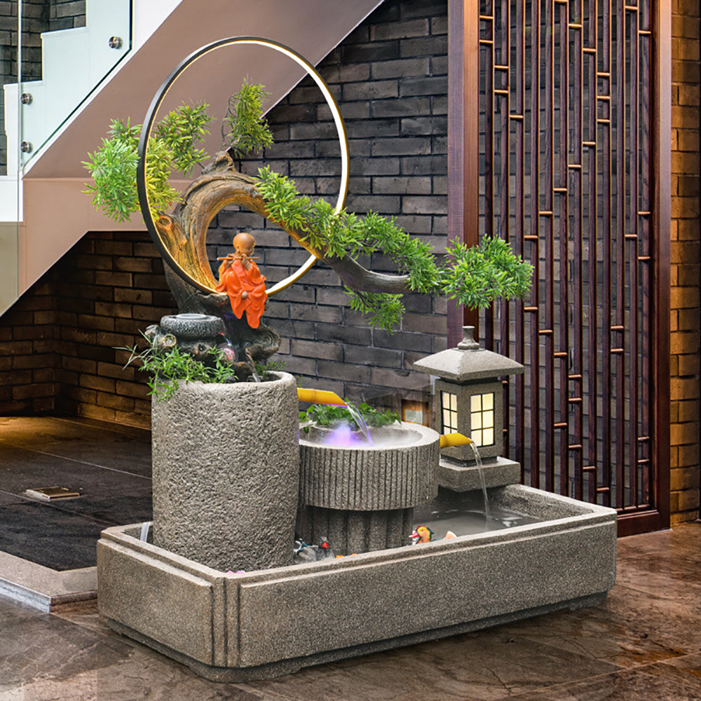 Japanese Style Water Fountain Waterfall Landscape Decoration