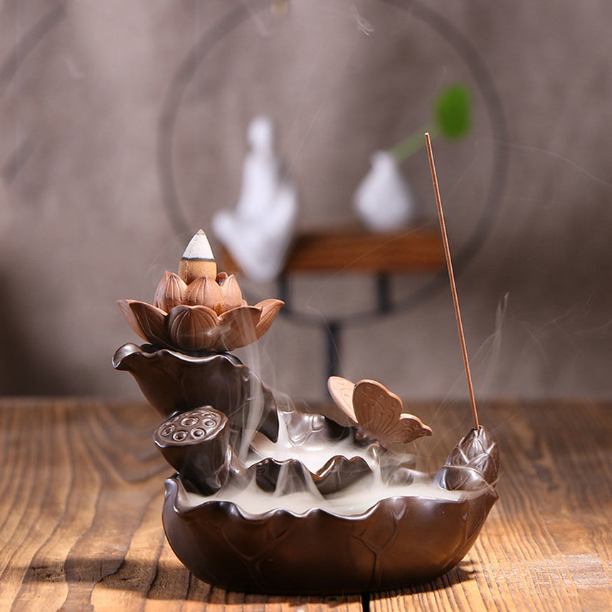 Cow Waterfall Backflow Cone Incense Burner – Lucky Incense