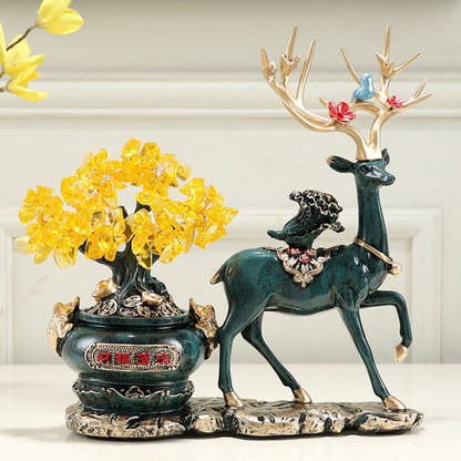 Golden Sika Deer With Cash Cow