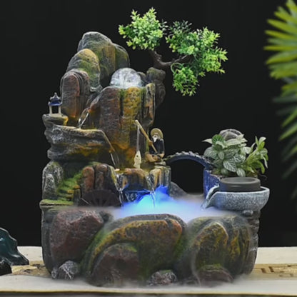 Rockery Water Bridge Fengshui Fountain Ornament