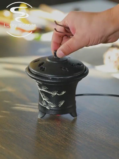 Coarse Pottery Electric Incense Powder Burner