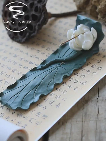 Ceramic Lotus Stick Incense Holder