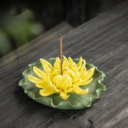 Porcelain Flower Stick Incense Burner