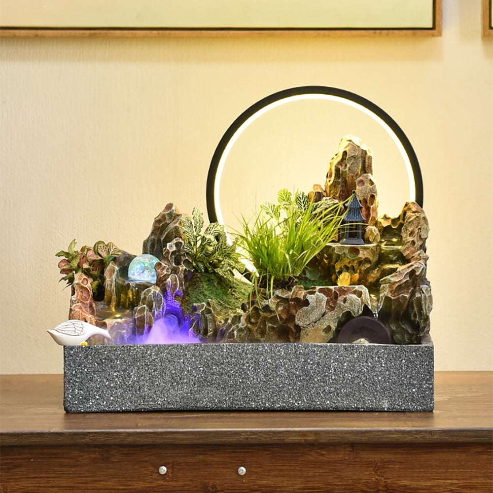 Rockery Desktop Feng Shui Wheel Fountain Ornament