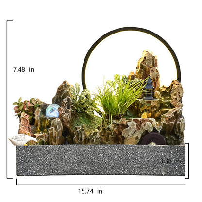 Rockery Desktop Feng Shui Wheel Fountain Ornament