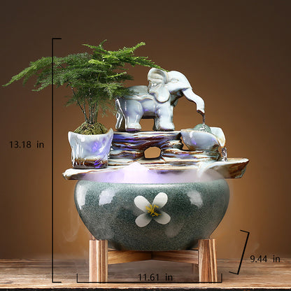 Smooth Sailing Sail Flowing Water Fountain Living Room Feng Shui Decoration