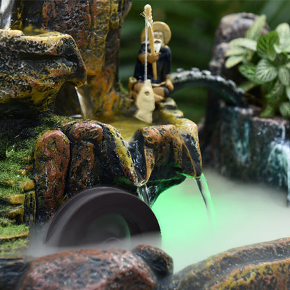 Rockery Water Bridge Fengshui Fountain Ornament