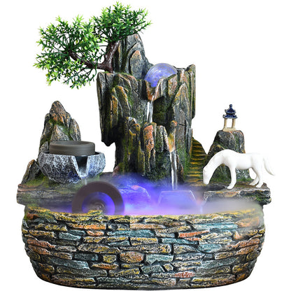 Alpine Landscape Transfer Ball Fish Pond Water Fountain