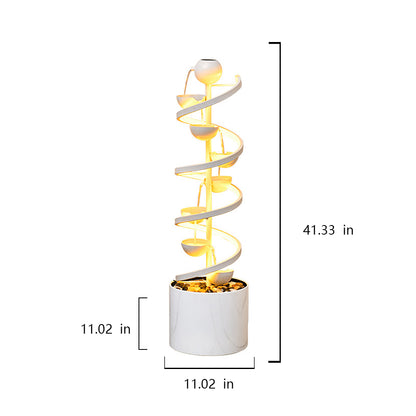 Modern Light Luxury Flowing Water Floor Fountain Ornament