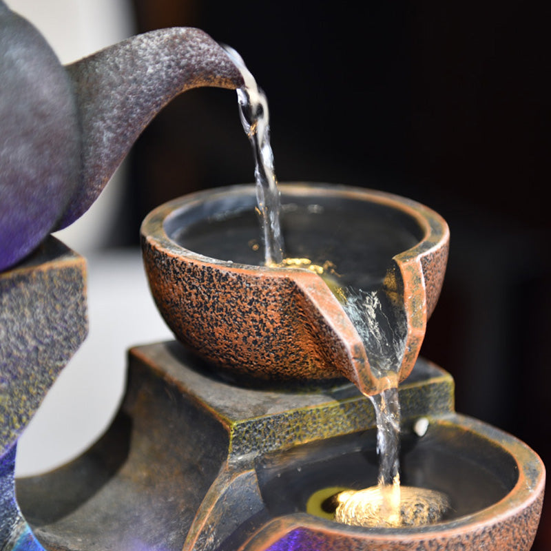 Waterfall Wall With Teapot And Feng Shui Ball – Lucky Incense