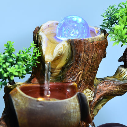 Feng Shui Wheel With Water Mist Fountain